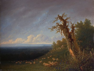 Garçon berger sur une colline - William Turner of Oxford