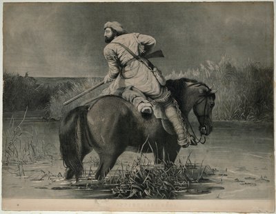 Le dernier coup des trappeurs (litho) - William Tylee Ranney