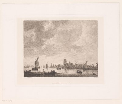 Vue sur la Merwede devant Dordrecht - William Unger