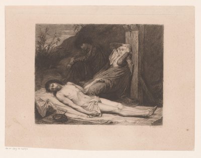 Marie et Jean-Baptiste pleurant le corps du Christ - William Unger