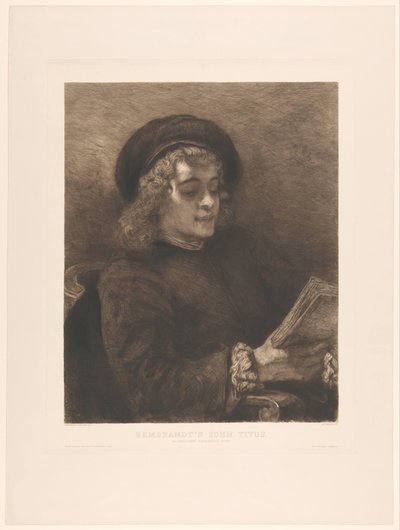 Le fils de Rembrandt Titus. Naar Rembrandt. Verlag der Gesellschaft f. vervielf. Kunst in Wien - William Unger