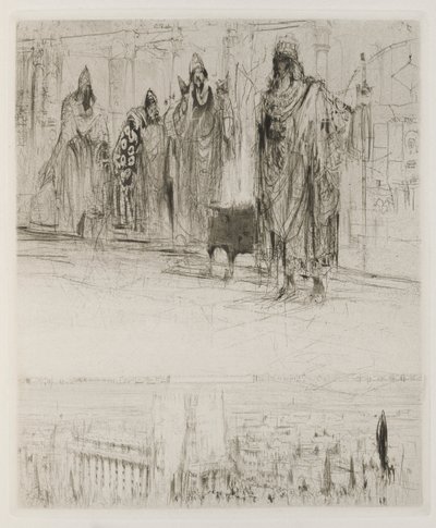 Hérodiade : Page 13, Le tétrarque était attendu par plusieurs Galiléens, le maître des scribes, le chef de l