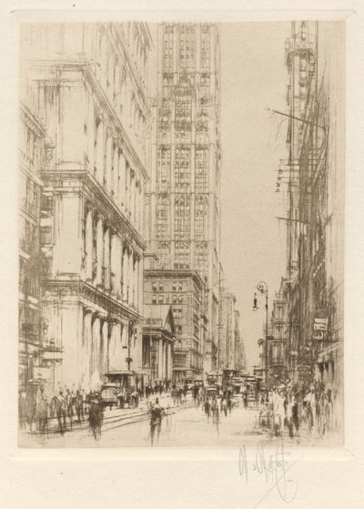 Lower Broadway, centre-ville de New York - William Walcot