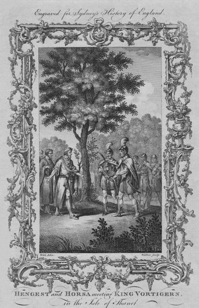 Hengest et Horsa rencontrant le roi Vortigern, dans l