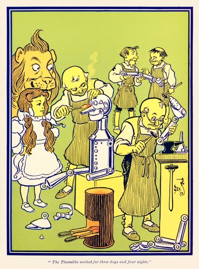 « Les ferblantiers ont travaillé pendant trois jours et quatre nuits. » de « Le Magicien d