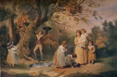 Enfants cherchant des nids d