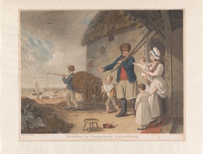 Pêcheur faisant ses adieux à sa famille pour aller travailler - William Ward