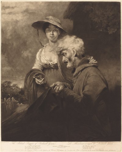 Le mendiant aveugle de Bednall Green - William Ward after William Owen