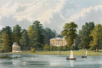 Hampton House, gravé par Richard Gilson Reeve (1803-89), publié en 1828 - William Westall