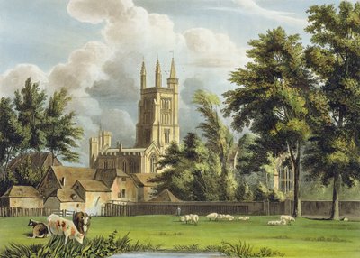 Collège de Winchester depuis le pré, de 