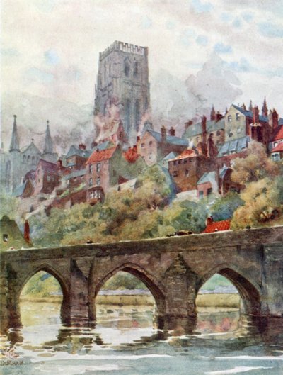 Durham, le pont Elvet - William Wiehe Collins
