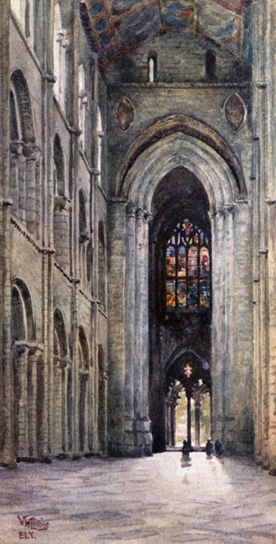 Ely, intérieur de la nef - William Wiehe Collins