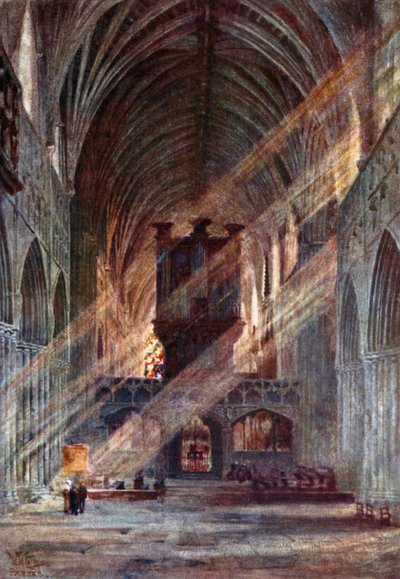 Exeter, Intérieur de la Nef - William Wiehe Collins