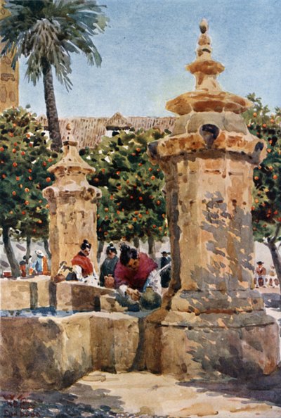 Fontaine dans la Cour des Orangers - William Wiehe Collins