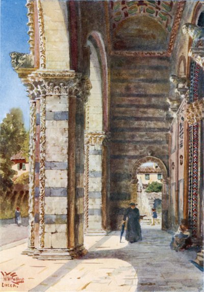 Lucques. Le porche de la cathédrale - William Wiehe Collins
