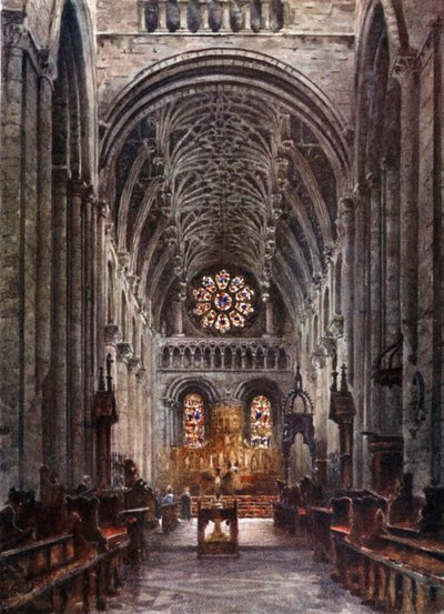 Oxford, Christchurch. Intérieur de la nef - William Wiehe Collins