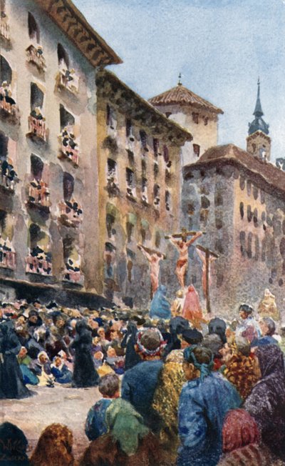 Saragosse, procession de Pâques - William Wiehe Collins