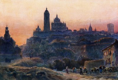 Ségovie, au coucher du soleil - William Wiehe Collins