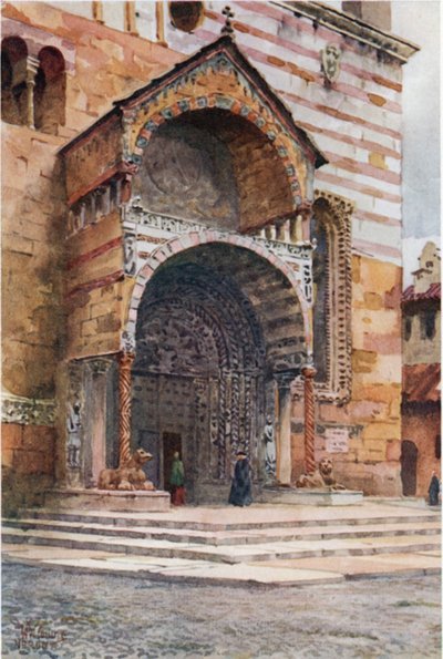 Vérone. Le porche de la cathédrale - William Wiehe Collins