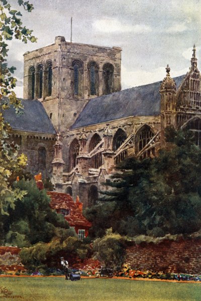Winchester depuis le jardin du doyen - William Wiehe Collins