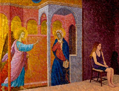 Annonciation avec fille assise, 2020 - William Wilkins