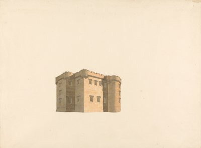 Château de Cluny, Aberdeenshire, Écosse : Perspective - William Wilkins