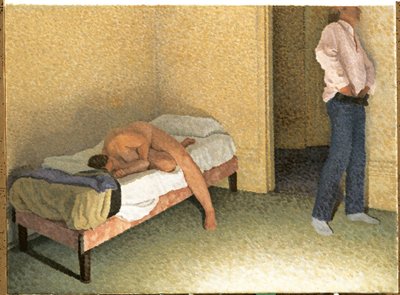 Intérieur avec une figure s