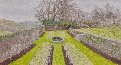 Jardin de la piscine, hiver, 2019 - William Wilkins