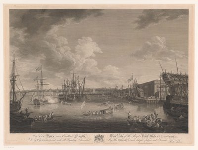 Vue du chantier naval de Deptford - William Woollett