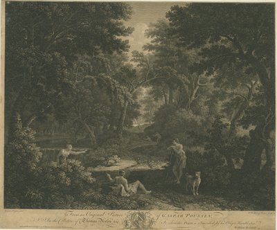 Shugborough - Scène boisée : gravure - William Woollett