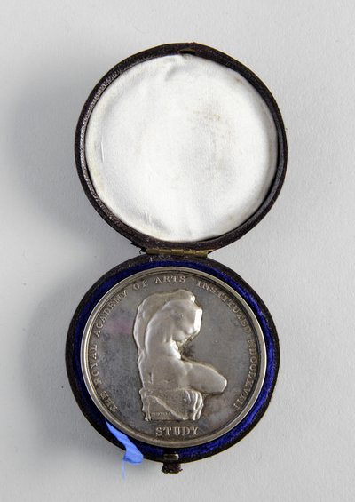 Médaille R.A. décernée à George Frampton 10.12.1884 pour le meilleur modèle d