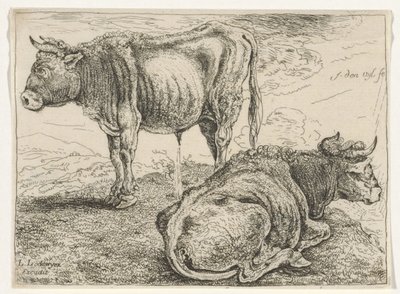 Deux bœufs - William Young Ottley