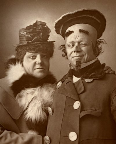 Harry Nicholls et Herbert Campbell, acteurs britanniques la Reine et le Roi, 1888 - William and Daniel Downey