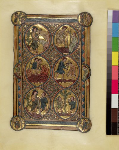 Ms 330.2 Adam et Ève, Caïn et Abel, vers 1240 - William de Brailes