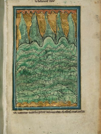 Le Déluge de Noé, vers 1250 - William de Brailes