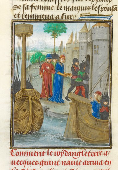 Richard I débarquant en Sicile, illustration de 