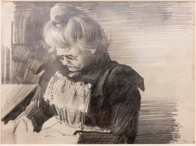 Femme cousant - William van Strydonck