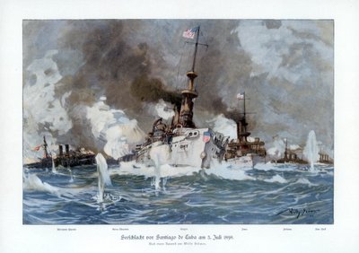 Bataille de Santiago de Cuba, 3 juillet 1898 1900 - Willy Stöwer