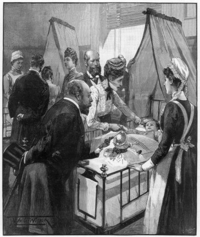 Le prince et la princesse de Galles visitant l