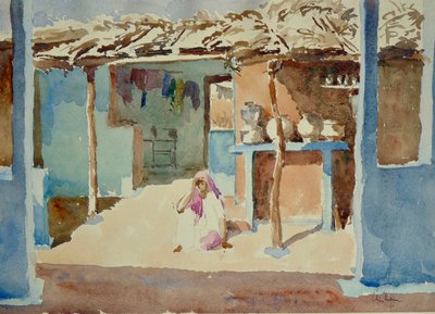 Intérieur du village brahmane (1) - Wilson Clive