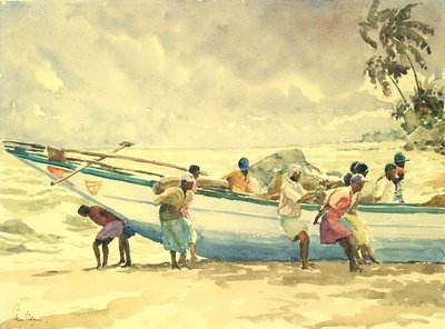 Lancement du bateau de pêche - Wilson Clive
