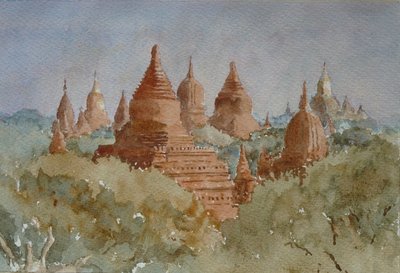 941 Lever de soleil à Bagan, vers Ananda - Wilson Clive