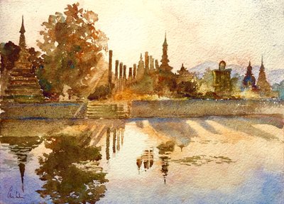 982 Sukhothai, soleil du soir - Wilson Clive