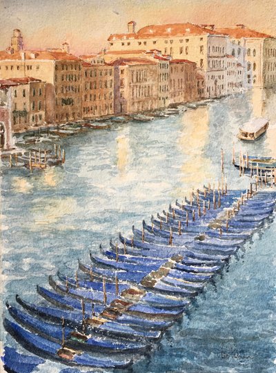 Lever de soleil de décembre depuis le Palazzo Michiel dal Brusa - Wilson Clive