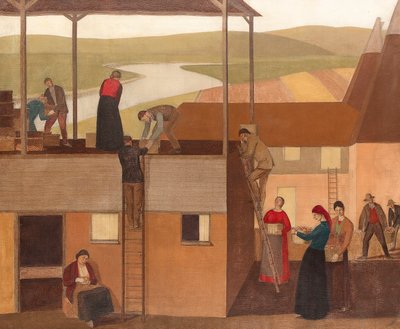 Projet de décoration murale, vers 1918 - Winifred Knights
