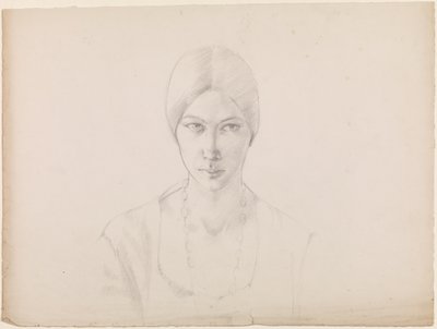 Autoportrait (crayon sur papier) - Winifred Knights