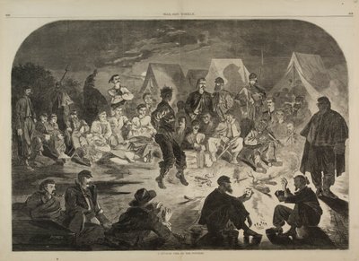 Un feu de bivouac sur le Potomac, tiré de Harper