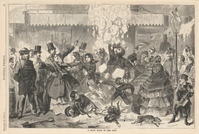 Une avalanche en ville, de Harper - Winslow Homer