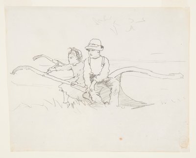 Garçon et fille sur une charrue - Winslow Homer