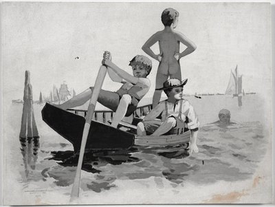 Natation Garçons, Gloucester Harbor - Winslow Homer
